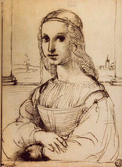 Study for the portrait of Maddalena Doni by Raffaello Sanzio Raphael